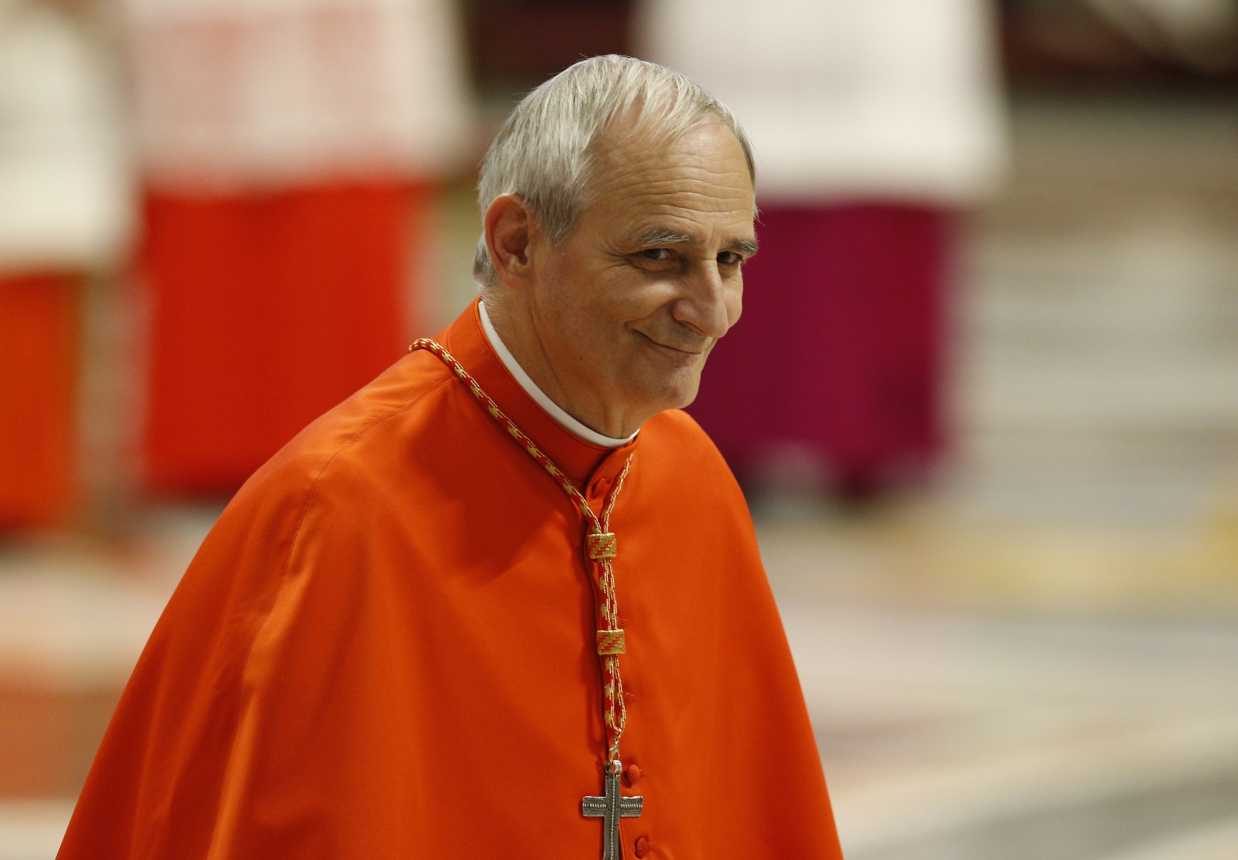 Cardinal Matteo Zuppi arrives for a consistory. 