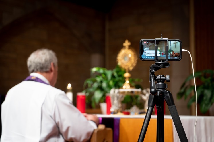 Livestream Adoration from a church
